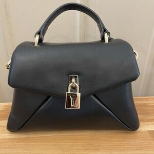 NWT Ted Baker Leather Poppy Mini Satchel Bag‎ Purse Crossbody Black Top Handle